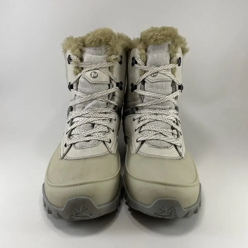 Merrell Snowbound Drift Mid Waterproof Winter Boots Ash Grey Womens Size 9